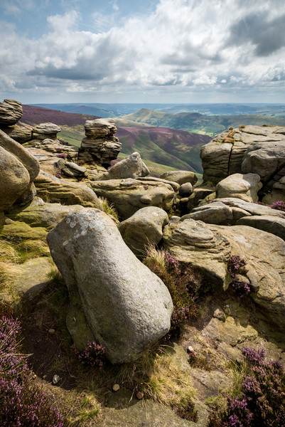 Rock forms on Upper Tor, Kinder Scout, Derbyshire Picture Board by Andrew Kearton