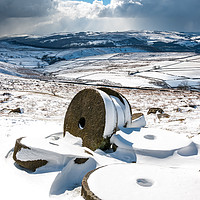Buy canvas prints of Stones on Stanage Edge, Peak District by Andrew Kearton