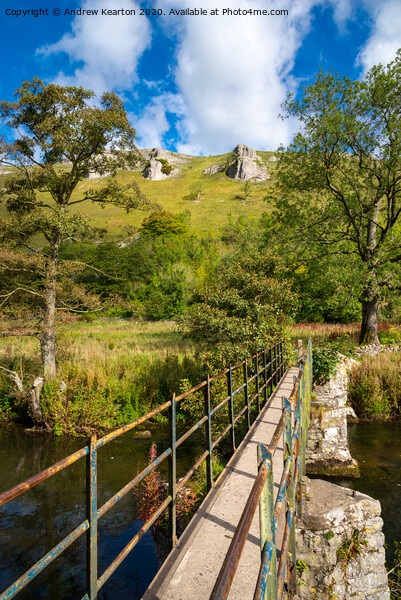 Footbridge over the river Wye at Upperdale, Derbys Picture Board by Andrew Kearton