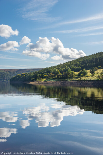 Ladybower Reservoir reflections Picture Board by Andrew Kearton
