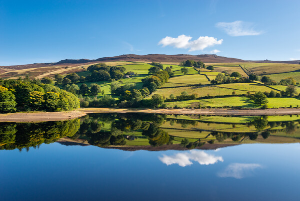 Reflections on Ladybower reservoir Picture Board by Andrew Kearton