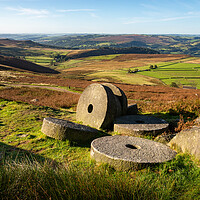 Buy canvas prints of Millstones at Stanage Edge by Andrew Kearton