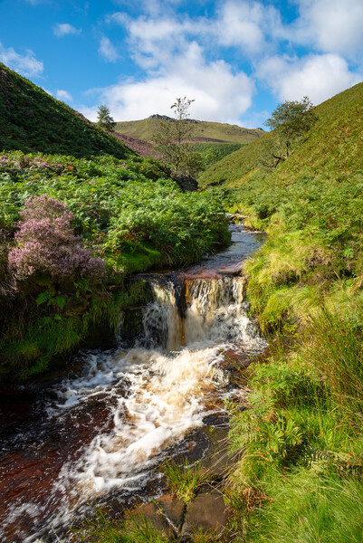 Waterfall at Fairbrook, Derbyshire Picture Board by Andrew Kearton