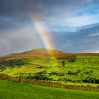 Buy canvas prints of Rainbow in Swaledale, Yorkshire Dales by Andrew Kearton