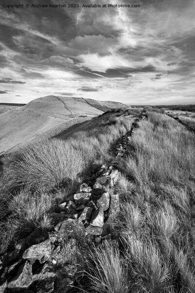 Drystone wall in the hills of the Peak District Picture Board by Andrew Kearton