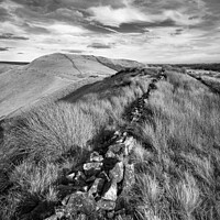 Buy canvas prints of Drystone wall in the hills of the Peak District by Andrew Kearton