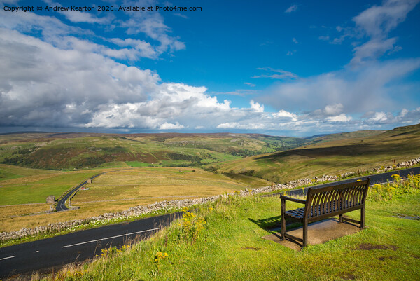 View of Upper Swaledale from Buttertubs Pass, North Yorkshire Picture Board by Andrew Kearton