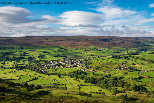 The village of Reeth, Swaledale, North Yorkshire Picture Board by Andrew Kearton