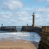 Buy canvas prints of Whitby, West Pier, North Yorkshire by Andrew Kearton