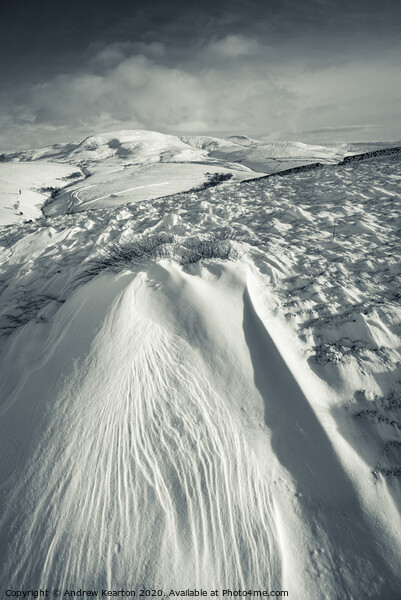 Snowdrift near Kinder Scout in the Peak District Picture Board by Andrew Kearton