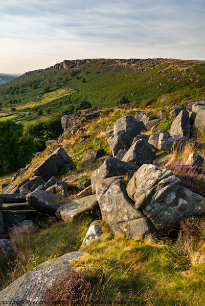 Baslow Edge and Curbar Edge, Peak District Picture Board by Andrew Kearton