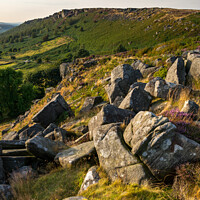 Buy canvas prints of Baslow Edge and Curbar Edge, Peak District by Andrew Kearton