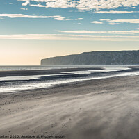 Buy canvas prints of Filey Bay and Bempton Cliffs, North Yorkshire by Andrew Kearton