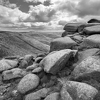 Buy canvas prints of Crowden Tower, Kinder Scout, Peak District by Andrew Kearton