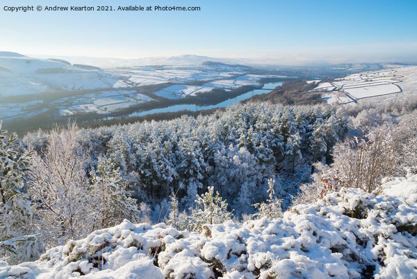 Longdendale Valley in winter Picture Board by Andrew Kearton