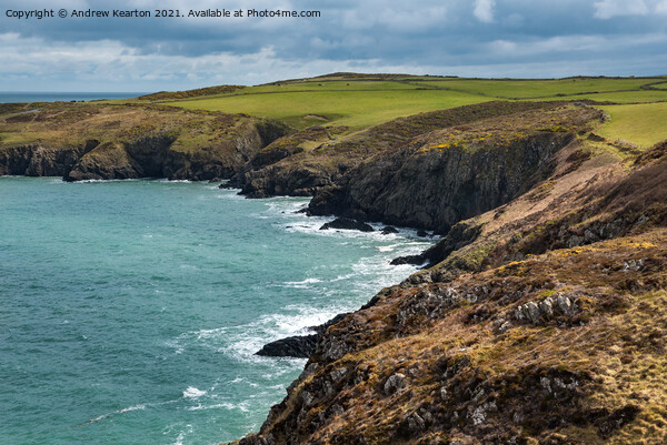Rugged coastline in North Pembrokeshire Picture Board by Andrew Kearton