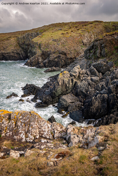Rugged coastline of North Pembrokeshire Picture Board by Andrew Kearton