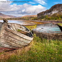 Buy canvas prints of Old boats at Applecross, Scotland by Andrew Kearton