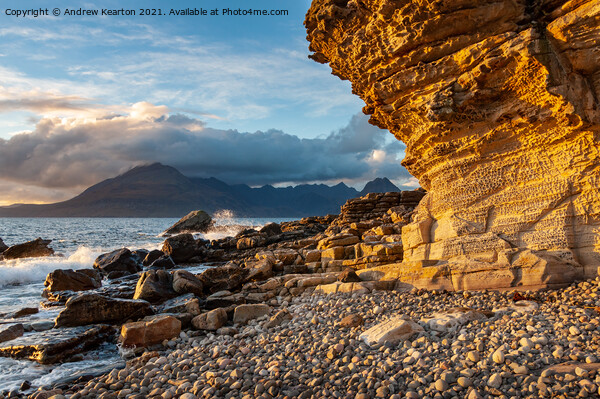 Elgol beach and the Cuillins, Isle of Skye, Scotla Picture Board by Andrew Kearton