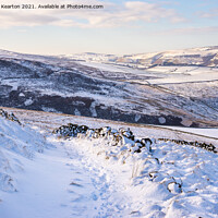 Buy canvas prints of Snow in the hills of the High Peak, Derbyshire by Andrew Kearton