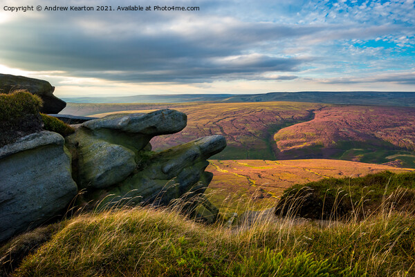 Peak District moorland on a summer evening Picture Board by Andrew Kearton