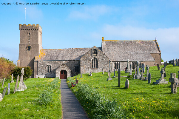 Crantock church, Cornwall Picture Board by Andrew Kearton