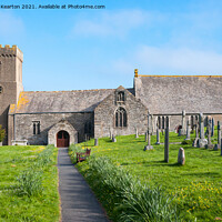 Buy canvas prints of Crantock church, Cornwall by Andrew Kearton