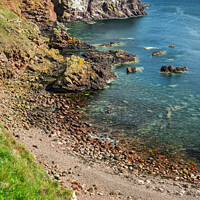 Buy canvas prints of Beach at St Abbs, Scotland by Andrew Kearton