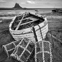 Buy canvas prints of Old boat at Lindisfarne, Northumberland by Andrew Kearton