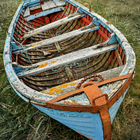 Buy canvas prints of Old boat at Holy Island, Northumberland by Andrew Kearton