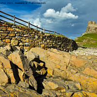 Buy canvas prints of Lindisfarne Castle, Northumberland by Andrew Kearton
