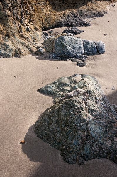 Soft sand and textured rocks Picture Board by Andrew Kearton
