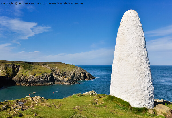 Harbour markers at Porthgain, Pembrokeshire Picture Board by Andrew Kearton