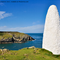 Buy canvas prints of Harbour markers at Porthgain, Pembrokeshire by Andrew Kearton