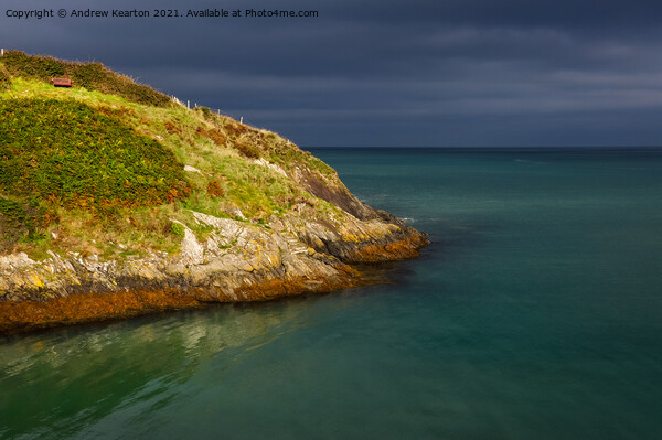 Coastline in sunshine at Newport, Pembrokeshire Picture Board by Andrew Kearton