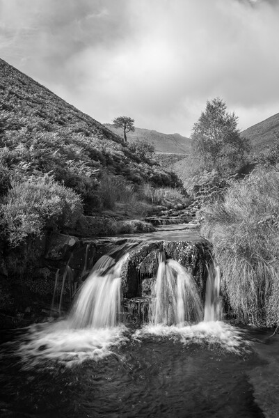 Fairbrook waterfall, Peak District, Derbyshire Picture Board by Andrew Kearton