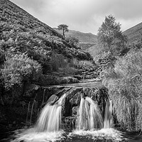 Buy canvas prints of Fairbrook waterfall, Peak District, Derbyshire by Andrew Kearton