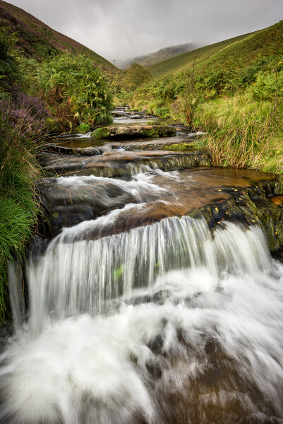 Fairbrook waterfall, Peak District, Derbyshire Picture Board by Andrew Kearton