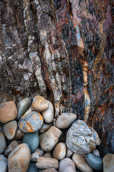 Colours and textures on a Pembrokeshire beach Picture Board by Andrew Kearton