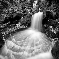 Buy canvas prints of Lumsdale Falls, Matlock, Derbyshire by Andrew Kearton