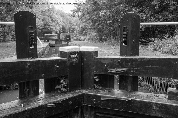 Lock gate on the Peak Forest canal, Marple, Englan Picture Board by Andrew Kearton