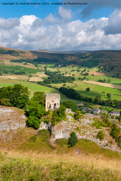 Peveril Castle and Cave Dale, Derbyshire, England Picture Board by Andrew Kearton