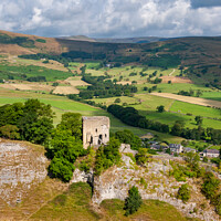 Buy canvas prints of Peveril Castle and Cave Dale, Derbyshire, England by Andrew Kearton