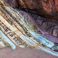 Buy canvas prints of Colourful rocks at Marloes Sands, Pembrokeshire by Andrew Kearton