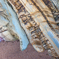 Buy canvas prints of Colourful rocks at Marloes Sands, Pembrokeshire by Andrew Kearton
