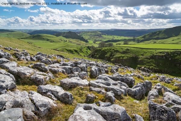 Limestone pavement in the Peak District, Derbyshire Picture Board by Andrew Kearton
