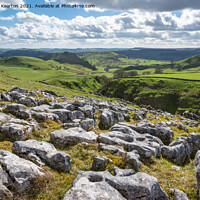 Buy canvas prints of Limestone pavement in the Peak District, Derbyshire by Andrew Kearton