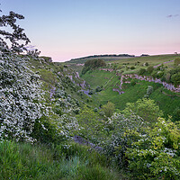 Buy canvas prints of Lathkill dale at dusk, Peak District, Derbyshire by Andrew Kearton