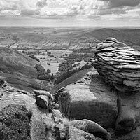 Buy canvas prints of View of Edale from Upper Tor, Kinder Scout, Derbyshire by Andrew Kearton