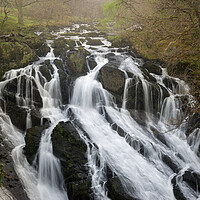 Buy canvas prints of Swallow Falls, Betws-y-Coed, Snowdonia by Andrew Kearton